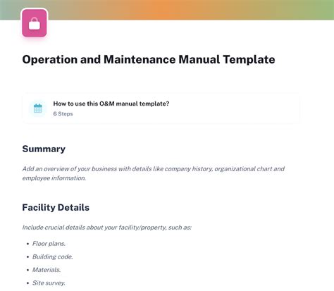 operations manual software